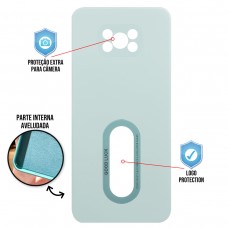 Capa para Xiaomi Poco X3/Poco X3 Pro/Poco X3 NFC - Case Silicone Safe Glass Verde Pastel